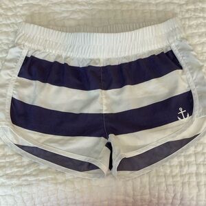 Women Lightweight Quick Dry Blue  Stripe Board Shorts